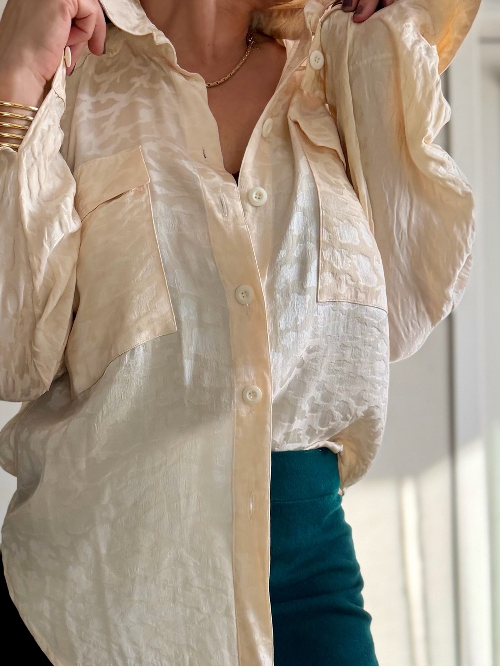 Vintage Eleanor P Brenner 100% Silk Blouse Size 8